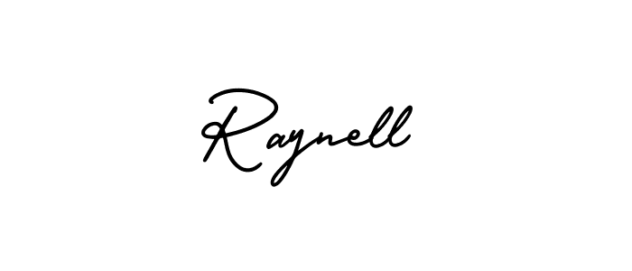 The best way (AmerikaSignatureDemo-Regular) to make a short signature is to pick only two or three words in your name. The name Raynell include a total of six letters. For converting this name. Raynell signature style 3 images and pictures png
