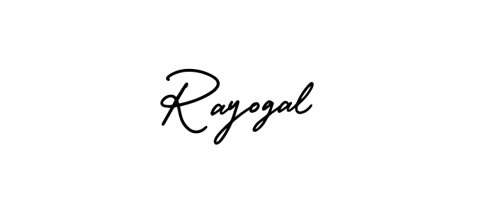 Rayogal stylish signature style. Best Handwritten Sign (AmerikaSignatureDemo-Regular) for my name. Handwritten Signature Collection Ideas for my name Rayogal. Rayogal signature style 3 images and pictures png