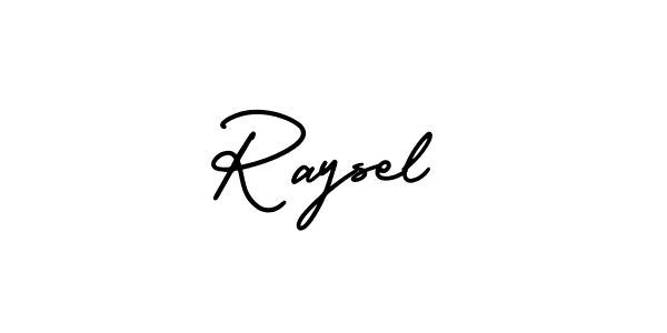 The best way (AmerikaSignatureDemo-Regular) to make a short signature is to pick only two or three words in your name. The name Raysel include a total of six letters. For converting this name. Raysel signature style 3 images and pictures png