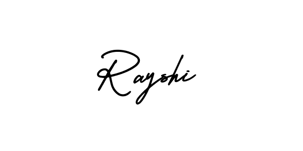 Use a signature maker to create a handwritten signature online. With this signature software, you can design (AmerikaSignatureDemo-Regular) your own signature for name Rayshi. Rayshi signature style 3 images and pictures png