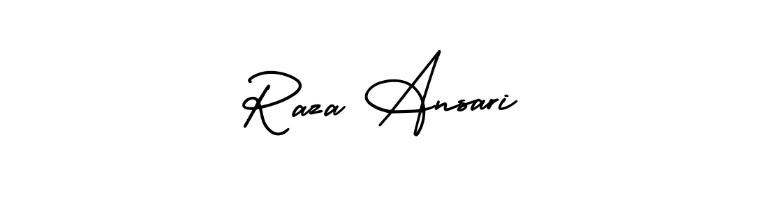 Raza Ansari stylish signature style. Best Handwritten Sign (AmerikaSignatureDemo-Regular) for my name. Handwritten Signature Collection Ideas for my name Raza Ansari. Raza Ansari signature style 3 images and pictures png