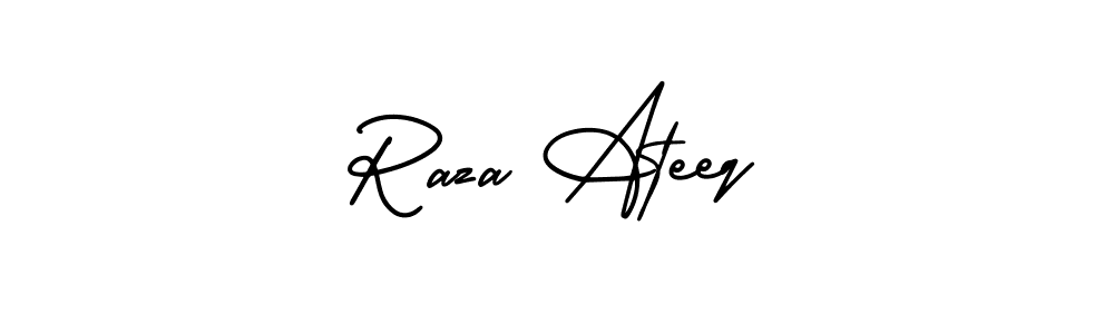 Also You can easily find your signature by using the search form. We will create Raza Ateeq name handwritten signature images for you free of cost using AmerikaSignatureDemo-Regular sign style. Raza Ateeq signature style 3 images and pictures png