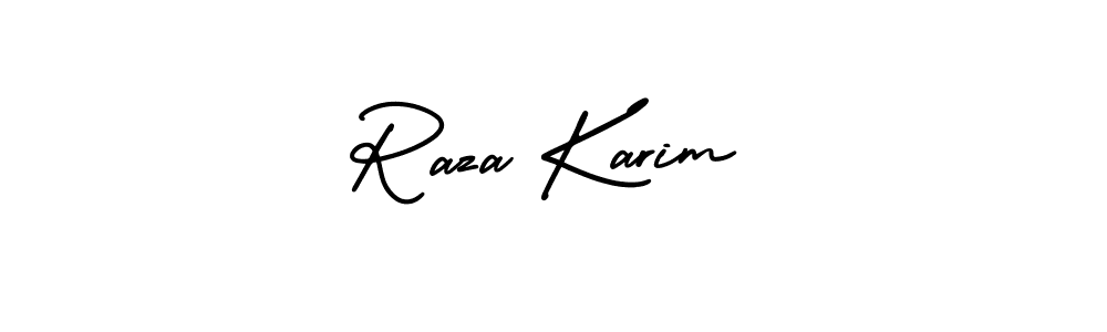 Make a beautiful signature design for name Raza Karim. With this signature (AmerikaSignatureDemo-Regular) style, you can create a handwritten signature for free. Raza Karim signature style 3 images and pictures png