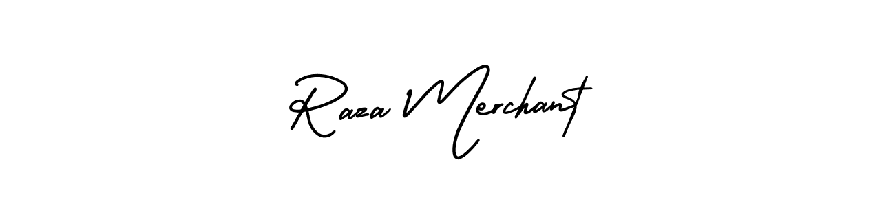 You should practise on your own different ways (AmerikaSignatureDemo-Regular) to write your name (Raza Merchant) in signature. don't let someone else do it for you. Raza Merchant signature style 3 images and pictures png