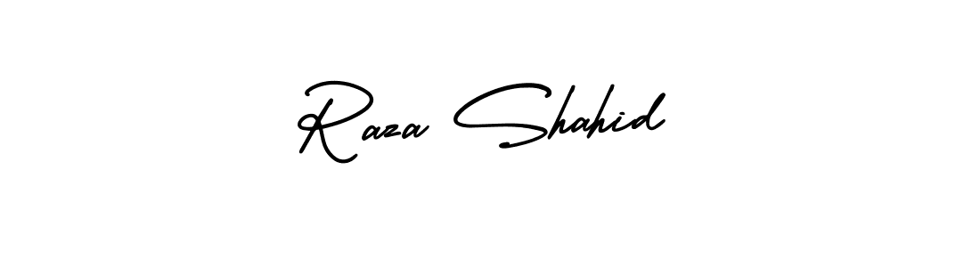 How to make Raza Shahid name signature. Use AmerikaSignatureDemo-Regular style for creating short signs online. This is the latest handwritten sign. Raza Shahid signature style 3 images and pictures png