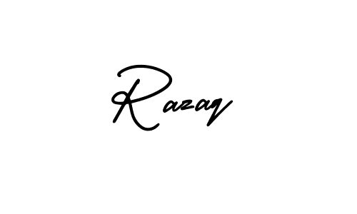 Similarly AmerikaSignatureDemo-Regular is the best handwritten signature design. Signature creator online .You can use it as an online autograph creator for name Razaq. Razaq signature style 3 images and pictures png
