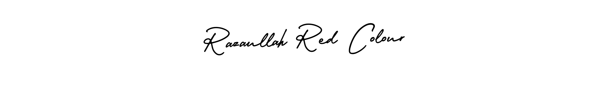 It looks lik you need a new signature style for name Razaullah Red Colour. Design unique handwritten (AmerikaSignatureDemo-Regular) signature with our free signature maker in just a few clicks. Razaullah Red Colour signature style 3 images and pictures png