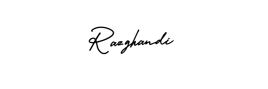 It looks lik you need a new signature style for name Razghandi. Design unique handwritten (AmerikaSignatureDemo-Regular) signature with our free signature maker in just a few clicks. Razghandi signature style 3 images and pictures png