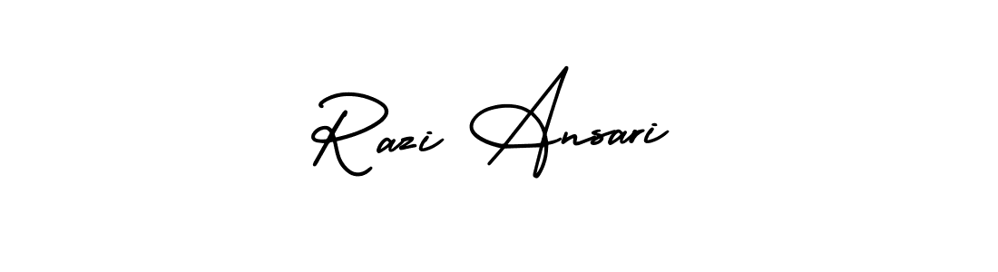 How to Draw Razi Ansari signature style? AmerikaSignatureDemo-Regular is a latest design signature styles for name Razi Ansari. Razi Ansari signature style 3 images and pictures png
