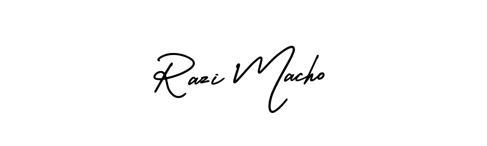 AmerikaSignatureDemo-Regular is a professional signature style that is perfect for those who want to add a touch of class to their signature. It is also a great choice for those who want to make their signature more unique. Get Razi Macho name to fancy signature for free. Razi Macho signature style 3 images and pictures png