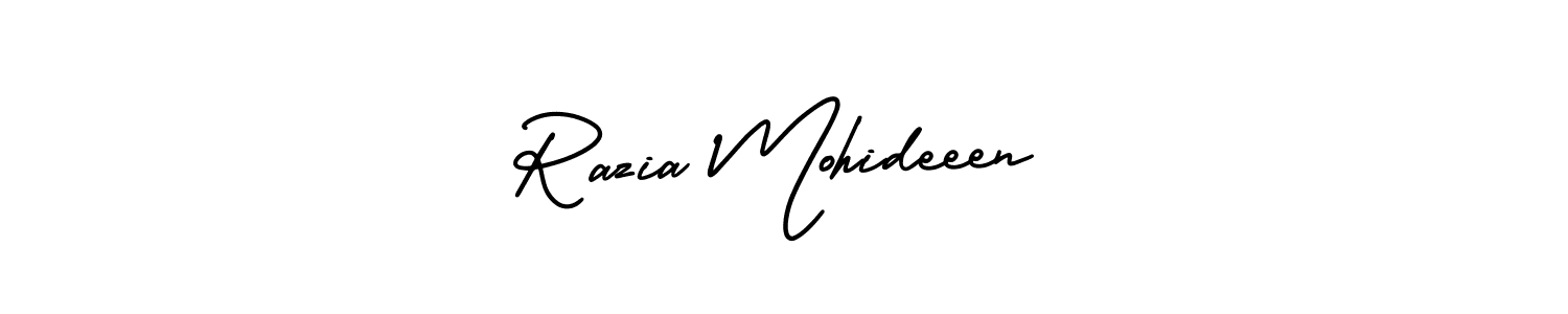 Also we have Razia Mohideeen name is the best signature style. Create professional handwritten signature collection using AmerikaSignatureDemo-Regular autograph style. Razia Mohideeen signature style 3 images and pictures png