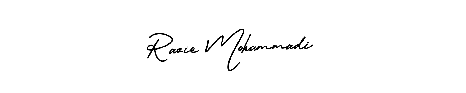 if you are searching for the best signature style for your name Razie Mohammadi. so please give up your signature search. here we have designed multiple signature styles  using AmerikaSignatureDemo-Regular. Razie Mohammadi signature style 3 images and pictures png