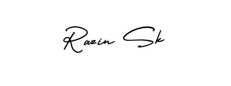 Make a beautiful signature design for name Razin Sk. Use this online signature maker to create a handwritten signature for free. Razin Sk signature style 3 images and pictures png