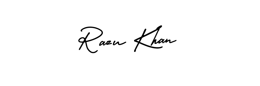 How to make Razu Khan signature? AmerikaSignatureDemo-Regular is a professional autograph style. Create handwritten signature for Razu Khan name. Razu Khan signature style 3 images and pictures png