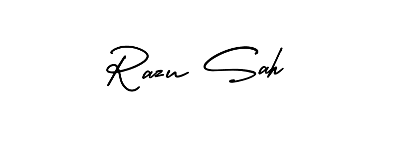 How to Draw Razu Sah signature style? AmerikaSignatureDemo-Regular is a latest design signature styles for name Razu Sah. Razu Sah signature style 3 images and pictures png