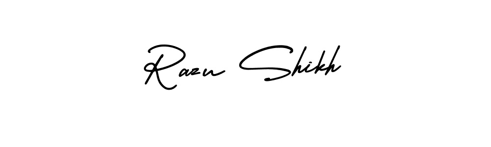 Use a signature maker to create a handwritten signature online. With this signature software, you can design (AmerikaSignatureDemo-Regular) your own signature for name Razu Shikh. Razu Shikh signature style 3 images and pictures png