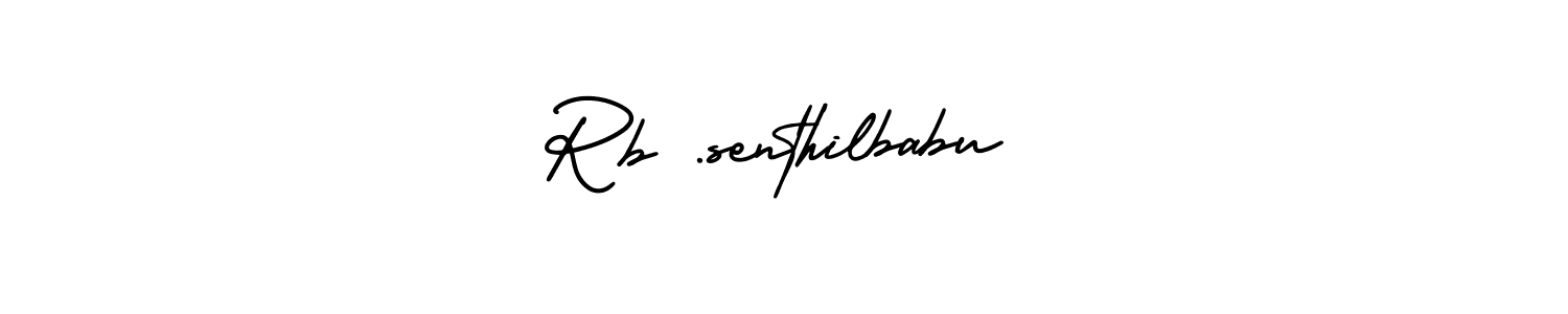 Similarly AmerikaSignatureDemo-Regular is the best handwritten signature design. Signature creator online .You can use it as an online autograph creator for name Rb .senthilbabu. Rb .senthilbabu signature style 3 images and pictures png