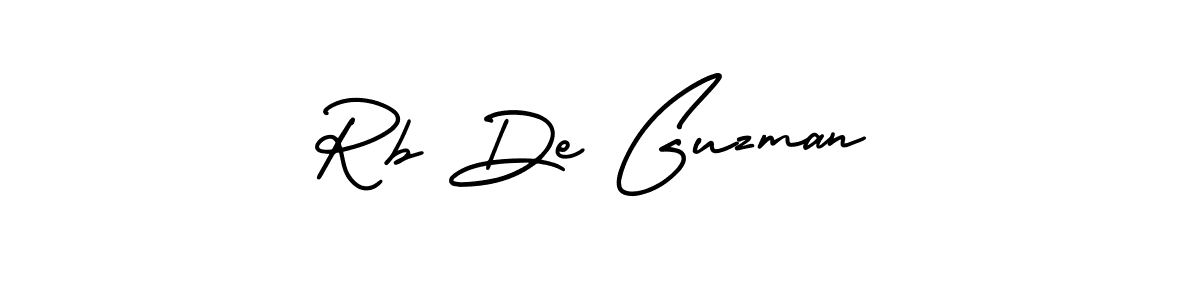 The best way (AmerikaSignatureDemo-Regular) to make a short signature is to pick only two or three words in your name. The name Rb De Guzman include a total of six letters. For converting this name. Rb De Guzman signature style 3 images and pictures png