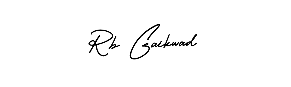 The best way (AmerikaSignatureDemo-Regular) to make a short signature is to pick only two or three words in your name. The name Rb Gaikwad include a total of six letters. For converting this name. Rb Gaikwad signature style 3 images and pictures png