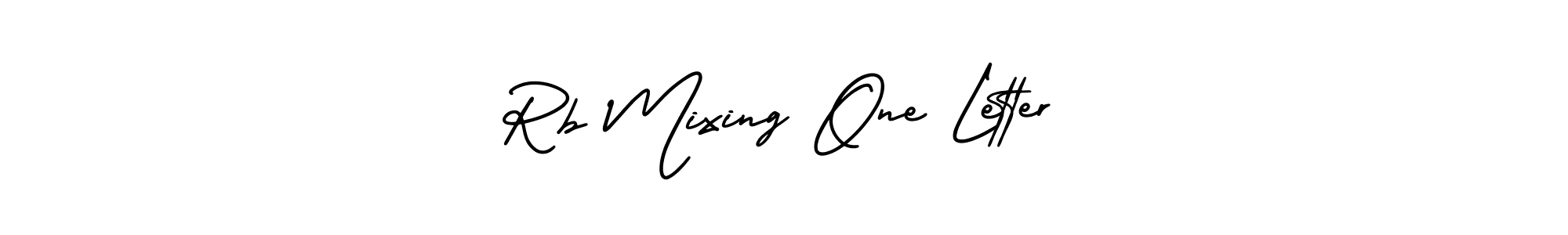 How to make Rb Mixing One Letter name signature. Use AmerikaSignatureDemo-Regular style for creating short signs online. This is the latest handwritten sign. Rb Mixing One Letter signature style 3 images and pictures png