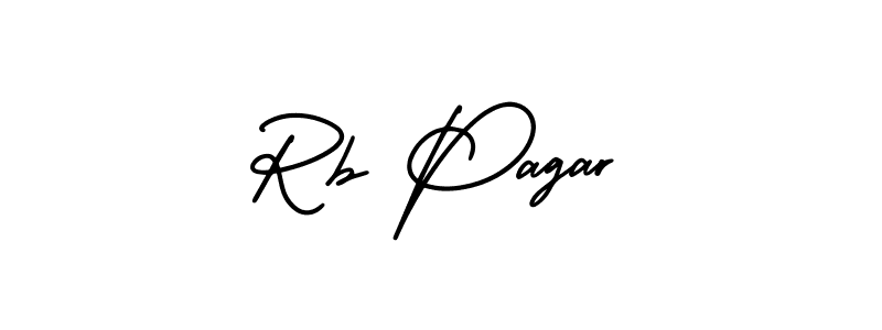 Similarly AmerikaSignatureDemo-Regular is the best handwritten signature design. Signature creator online .You can use it as an online autograph creator for name Rb Pagar. Rb Pagar signature style 3 images and pictures png