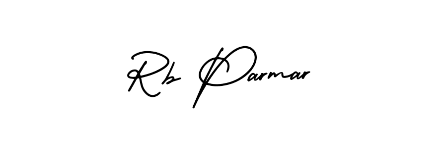 How to Draw Rb Parmar signature style? AmerikaSignatureDemo-Regular is a latest design signature styles for name Rb Parmar. Rb Parmar signature style 3 images and pictures png