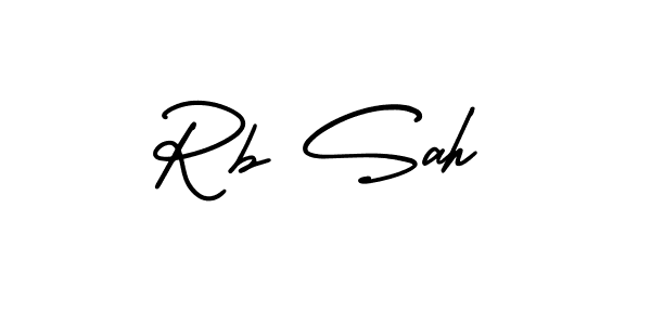 How to make Rb Sah signature? AmerikaSignatureDemo-Regular is a professional autograph style. Create handwritten signature for Rb Sah name. Rb Sah signature style 3 images and pictures png