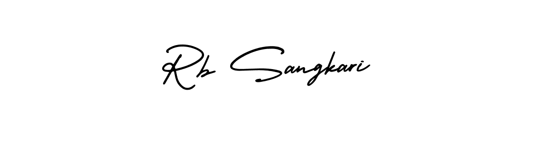 It looks lik you need a new signature style for name Rb Sangkari. Design unique handwritten (AmerikaSignatureDemo-Regular) signature with our free signature maker in just a few clicks. Rb Sangkari signature style 3 images and pictures png