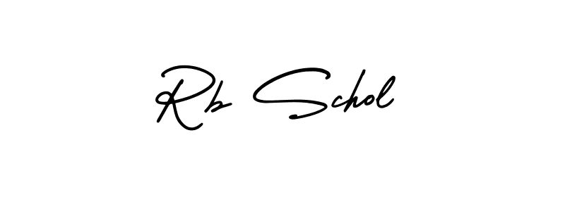 Rb Schol stylish signature style. Best Handwritten Sign (AmerikaSignatureDemo-Regular) for my name. Handwritten Signature Collection Ideas for my name Rb Schol. Rb Schol signature style 3 images and pictures png