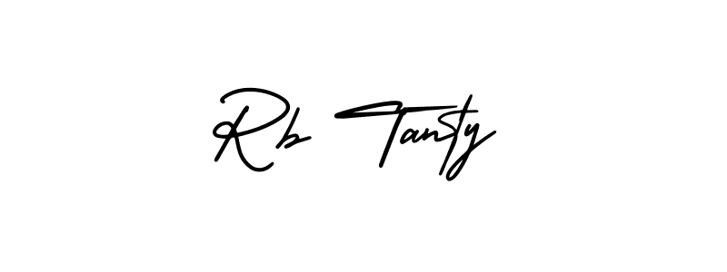 Rb Tanty stylish signature style. Best Handwritten Sign (AmerikaSignatureDemo-Regular) for my name. Handwritten Signature Collection Ideas for my name Rb Tanty. Rb Tanty signature style 3 images and pictures png