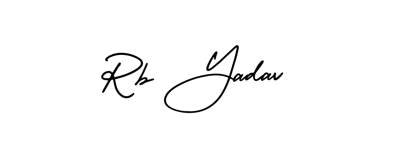 Rb Yadav stylish signature style. Best Handwritten Sign (AmerikaSignatureDemo-Regular) for my name. Handwritten Signature Collection Ideas for my name Rb Yadav. Rb Yadav signature style 3 images and pictures png