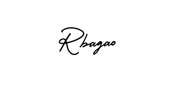 The best way (AmerikaSignatureDemo-Regular) to make a short signature is to pick only two or three words in your name. The name Rbagao include a total of six letters. For converting this name. Rbagao signature style 3 images and pictures png