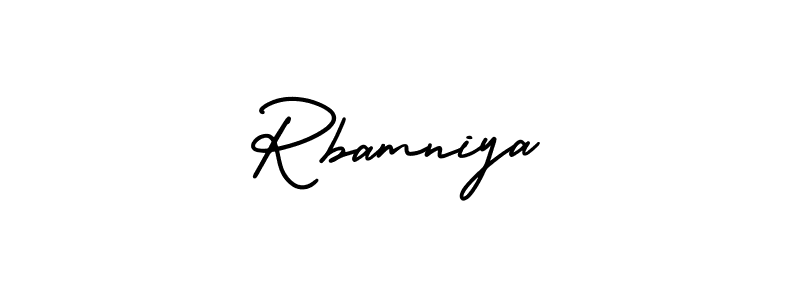 Similarly AmerikaSignatureDemo-Regular is the best handwritten signature design. Signature creator online .You can use it as an online autograph creator for name Rbamniya. Rbamniya signature style 3 images and pictures png