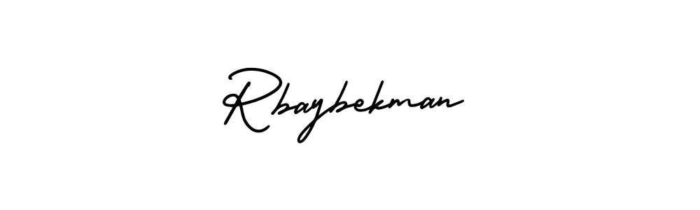 How to Draw Rbaybekman signature style? AmerikaSignatureDemo-Regular is a latest design signature styles for name Rbaybekman. Rbaybekman signature style 3 images and pictures png