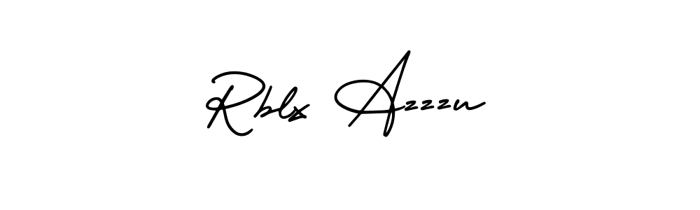 How to make Rblx Azzzu signature? AmerikaSignatureDemo-Regular is a professional autograph style. Create handwritten signature for Rblx Azzzu name. Rblx Azzzu signature style 3 images and pictures png