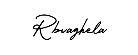 This is the best signature style for the Rbvaghela name. Also you like these signature font (AmerikaSignatureDemo-Regular). Mix name signature. Rbvaghela signature style 3 images and pictures png