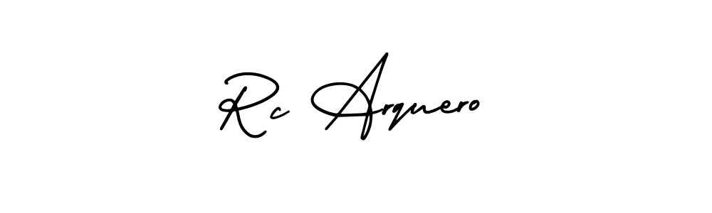 How to make Rc Arquero name signature. Use AmerikaSignatureDemo-Regular style for creating short signs online. This is the latest handwritten sign. Rc Arquero signature style 3 images and pictures png