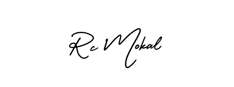 Make a beautiful signature design for name Rc Mokal. With this signature (AmerikaSignatureDemo-Regular) style, you can create a handwritten signature for free. Rc Mokal signature style 3 images and pictures png