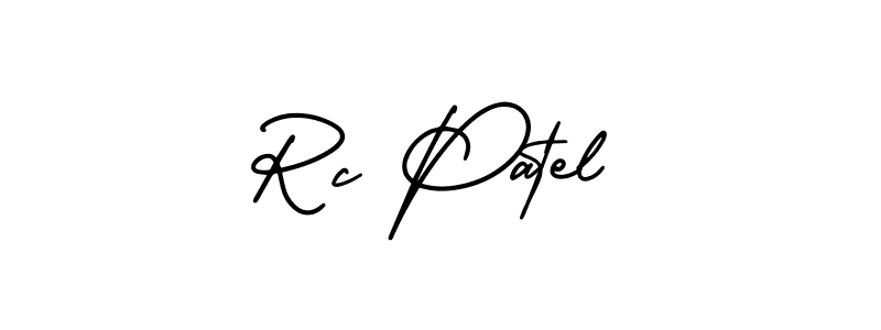 How to make Rc Patel name signature. Use AmerikaSignatureDemo-Regular style for creating short signs online. This is the latest handwritten sign. Rc Patel signature style 3 images and pictures png