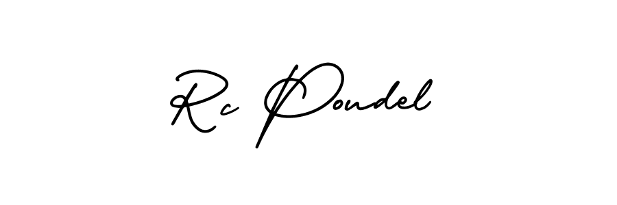 You should practise on your own different ways (AmerikaSignatureDemo-Regular) to write your name (Rc Poudel) in signature. don't let someone else do it for you. Rc Poudel signature style 3 images and pictures png