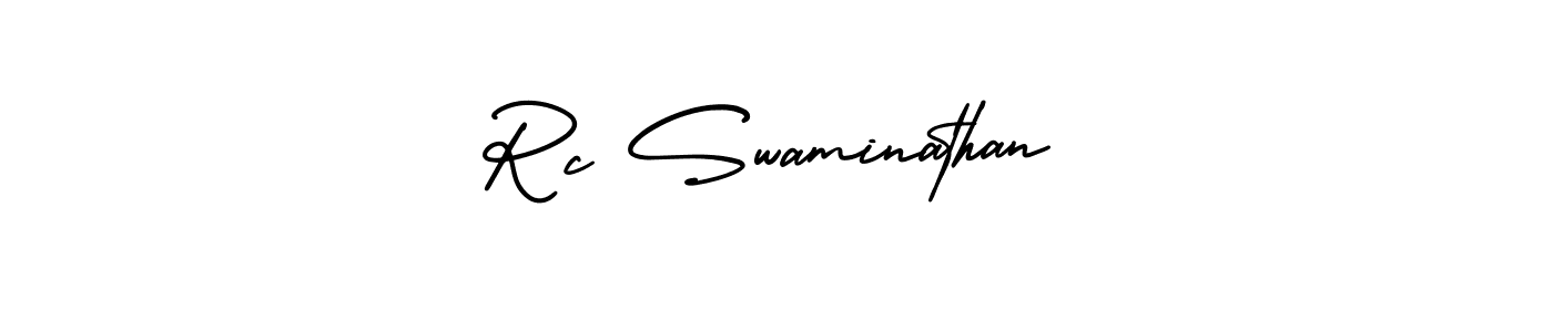 Rc Swaminathan stylish signature style. Best Handwritten Sign (AmerikaSignatureDemo-Regular) for my name. Handwritten Signature Collection Ideas for my name Rc Swaminathan. Rc Swaminathan signature style 3 images and pictures png
