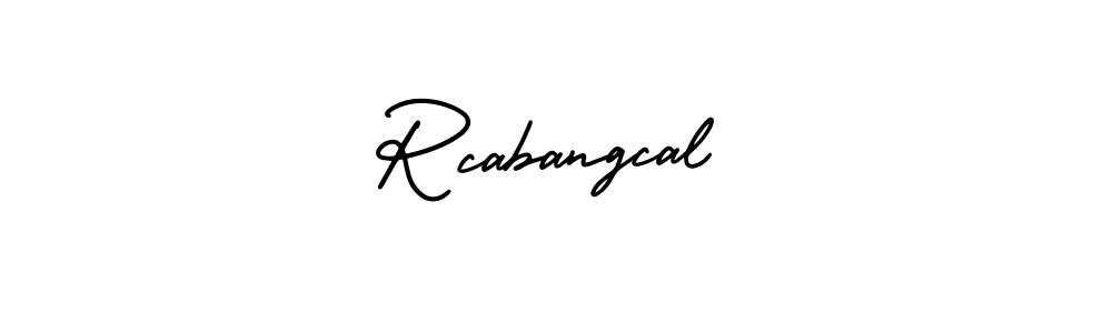 How to make Rcabangcal signature? AmerikaSignatureDemo-Regular is a professional autograph style. Create handwritten signature for Rcabangcal name. Rcabangcal signature style 3 images and pictures png