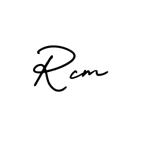 Rcm stylish signature style. Best Handwritten Sign (AmerikaSignatureDemo-Regular) for my name. Handwritten Signature Collection Ideas for my name Rcm. Rcm signature style 3 images and pictures png
