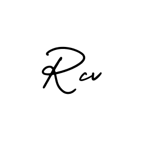 You should practise on your own different ways (AmerikaSignatureDemo-Regular) to write your name (Rcv) in signature. don't let someone else do it for you. Rcv signature style 3 images and pictures png