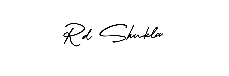 You should practise on your own different ways (AmerikaSignatureDemo-Regular) to write your name (Rd Shukla) in signature. don't let someone else do it for you. Rd Shukla signature style 3 images and pictures png