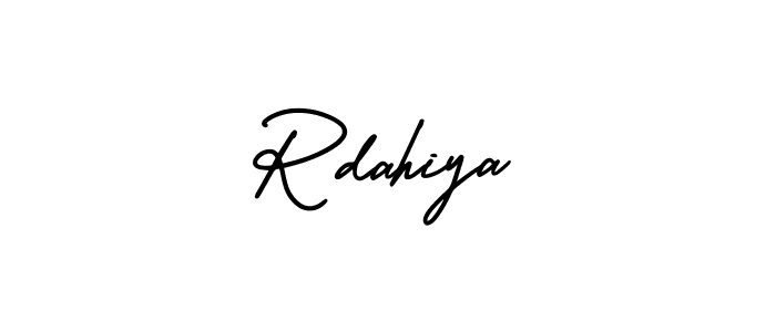 Rdahiya stylish signature style. Best Handwritten Sign (AmerikaSignatureDemo-Regular) for my name. Handwritten Signature Collection Ideas for my name Rdahiya. Rdahiya signature style 3 images and pictures png