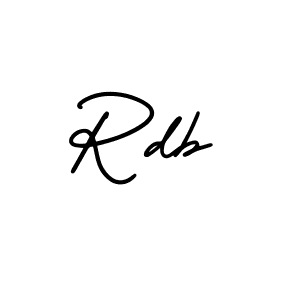 How to make Rdb signature? AmerikaSignatureDemo-Regular is a professional autograph style. Create handwritten signature for Rdb name. Rdb signature style 3 images and pictures png