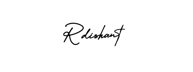 This is the best signature style for the Rdishant name. Also you like these signature font (AmerikaSignatureDemo-Regular). Mix name signature. Rdishant signature style 3 images and pictures png