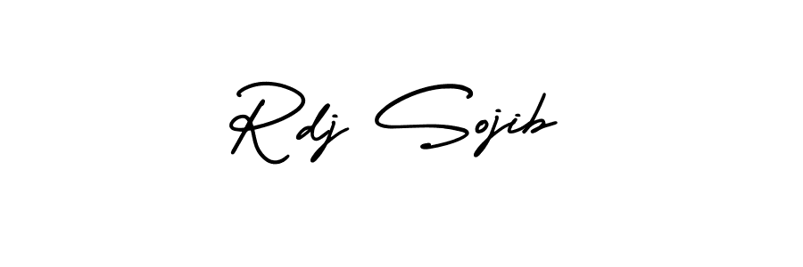 Use a signature maker to create a handwritten signature online. With this signature software, you can design (AmerikaSignatureDemo-Regular) your own signature for name Rdj Sojib. Rdj Sojib signature style 3 images and pictures png