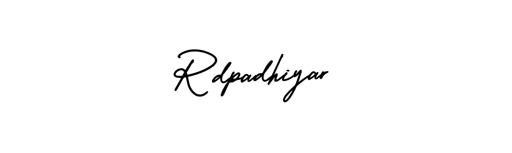 How to make Rdpadhiyar signature? AmerikaSignatureDemo-Regular is a professional autograph style. Create handwritten signature for Rdpadhiyar name. Rdpadhiyar signature style 3 images and pictures png